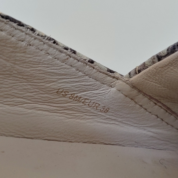 Vince Saxon 2 Slip On Platform Sneakers Shoes Snakeskin Size 8 - Picture 16 of 16